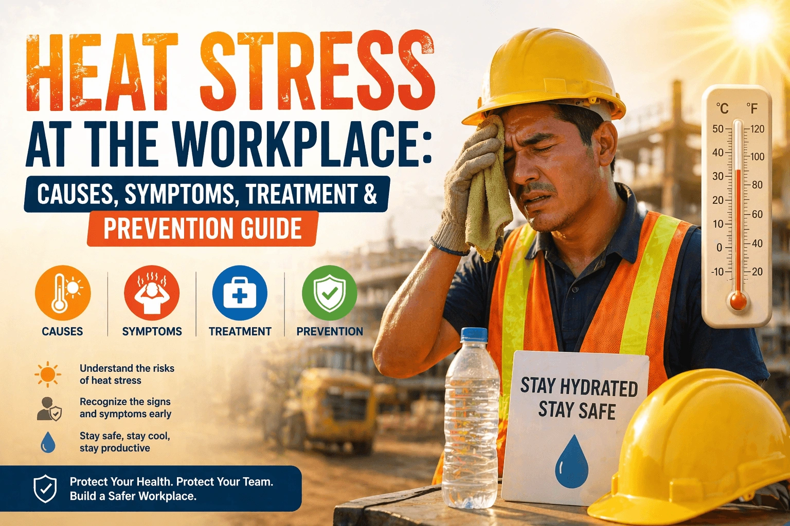 Heat Stress at the Workplace: Causes, Symptoms, Treatment & Prevention Guide